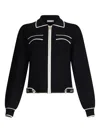Liu •jo Black Zip-up Sweater With Classic Collar In Black