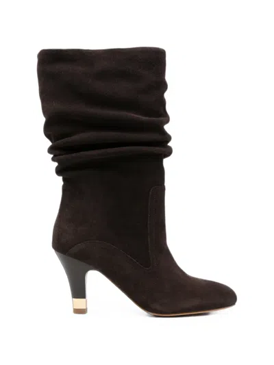 Liu •jo Blake Slouchy Suede Boots In Animal Print