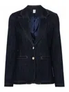 Liu •jo Denim Blazer In Blue
