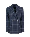 Liu •jo Check Motif Jacket Gold Buttons In M926a