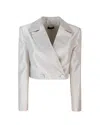 Liu •jo Liu Jo Blazer Cropped Champagne In White