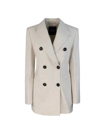 Liu •jo Blazer Doppiopetto Beige In 0209a