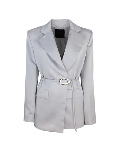 Liu •jo Blazer Grigio Con Cintura In Grey