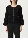 Liu •jo Stud-embellished Cardigan In Black