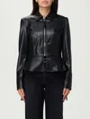 Liu •jo Peplum Hem Jacket With Zippered Cuffs In Black