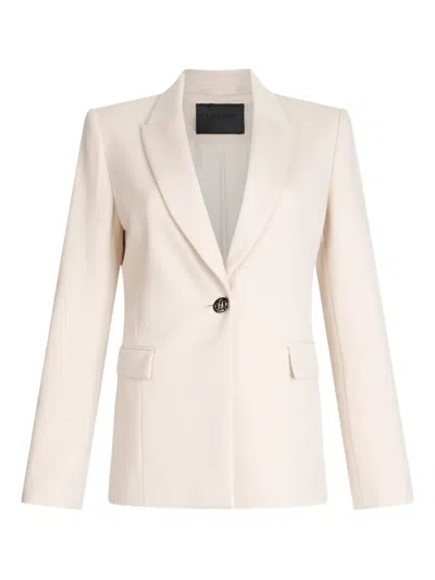 Liu •jo Blazer With Brooch Detail In Neutral