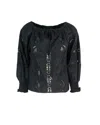 Liu •jo Liu Jo Black Cotton Blouse In Black