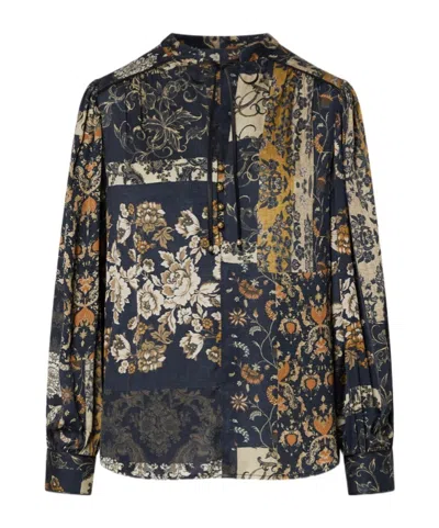 Liu •jo Blouse With All-over Print In Black