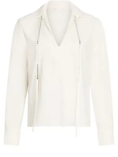 Liu •jo Blouse With Gemstones In Neutrals