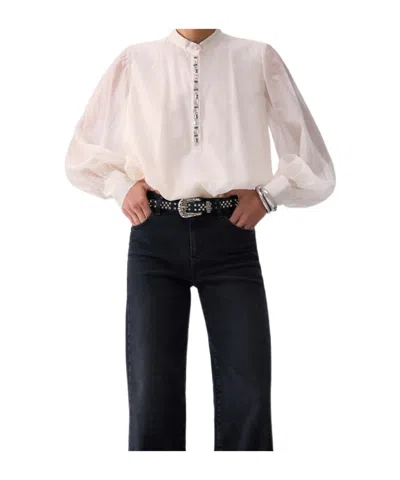 Liu •jo Blouse With Jewel Embroidery In White