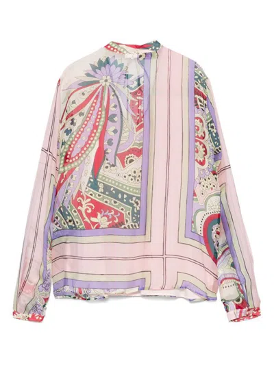 Liu •jo Liu Jo Blouse With Multicolored Pattern In Multicolour