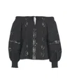 Liu •jo Liu Jo Blouse With Perforated Embroidery And Balloon Sleeves In Black