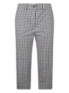 Liu •jo Liu Jo Blue And White Check Pattern Trousers In White