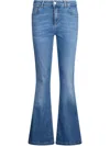 Liu •jo Liu Jo Belted Bootcut Jeans In Blue