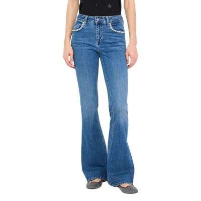 Liu •jo Blue Cotton Bootcut Jeans