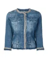 Liu •jo Blue Denim Jacket In Blue