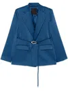 Liu •jo Liu Jo Blue Jacket With Belt And Pockets In Blue