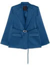 Liu •jo Liu Jo Blue Jacket With Belt And Pockets