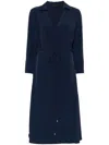 Liu •jo Liu Jo Blue Midi Wrap Dress With Tie In Blue