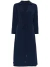 Liu •jo Liu Jo Blue Midi Wrap Dress With Tie