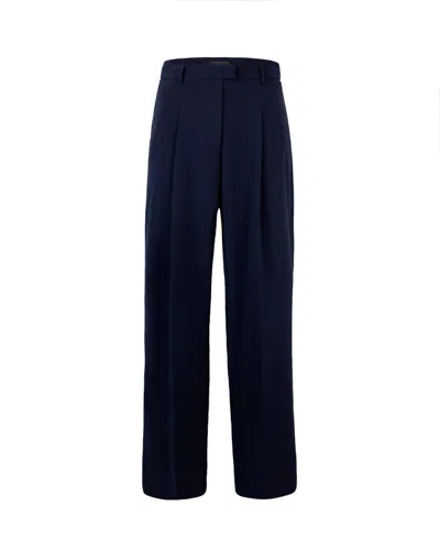 Liu •jo Blue Palazzo Trousers In Brown