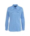 Liu •jo Liu Jo Blue Shirt With Decorative Buttons