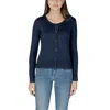 Liu •jo Blue Viscose Cardigan In Blue