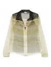 Liu •jo Liu Jo Green Shirt With Unique Earthy Pattern