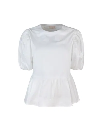 Liu •jo Blusa In Popeline Bianca In W9434