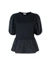 Liu •jo Blusa In Popeline Nera