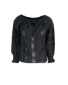 Liu •jo Liu Jo Black Cotton Blouse In Black