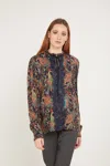 Liu •jo Blusa Paisley Fiocco In Multicolore