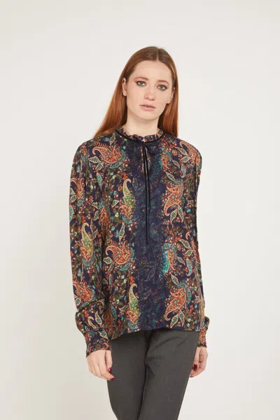 Liu •jo Blusa Paisley Fiocco In Multicolore