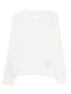 Liu •jo Boat-neck Sweater In White