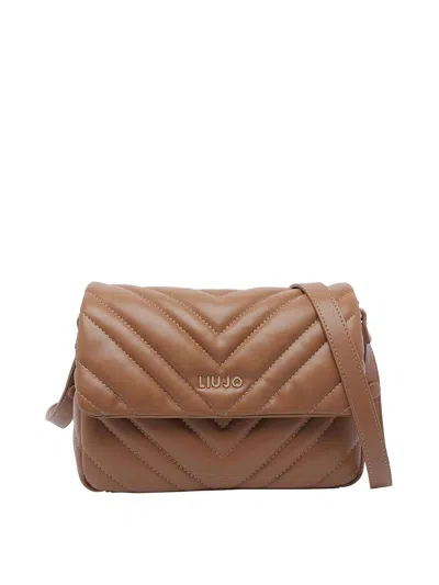 Liu •jo Logo Crossbody Bag In Brown