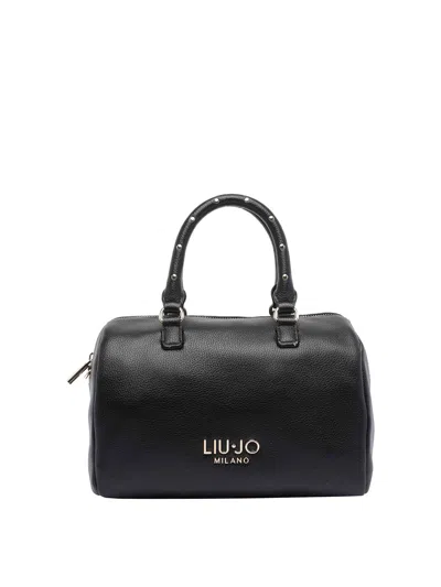 Liu •jo Logo Satchel In Black