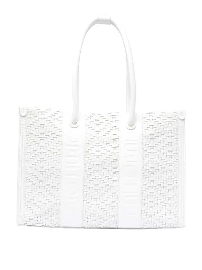 Liu •jo Logo Shoulder Bag In White