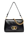 Liu •jo Liu Jo Crinkled Faux Leather Shoulder Bag In Black