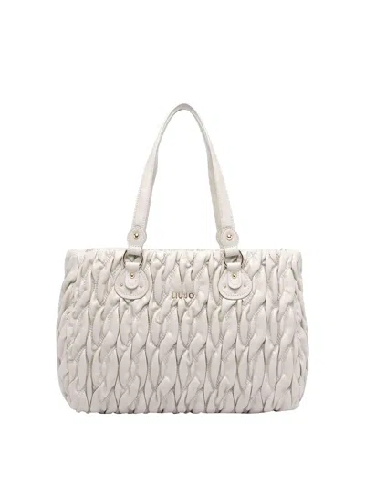 Liu •jo Medium Logo Tote Bag In White