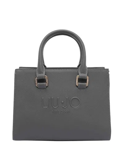 Liu •jo Logo Tote Bag In Gray