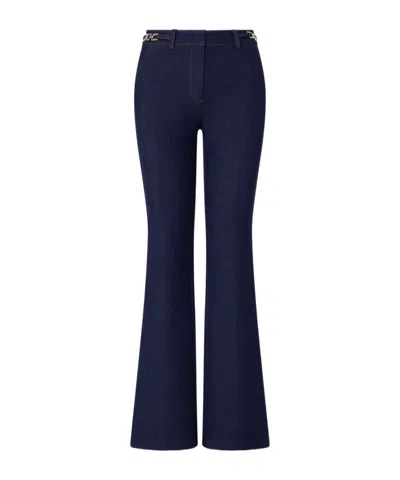 Liu •jo Bootcut Jeans With Chain Detail In Blue