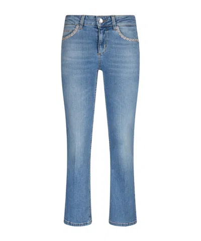 LIU •JO BOOTCUT JEANS WITH RHINESTONES