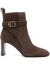 Liu •jo 88mm Suede Ankle Boots In Brown