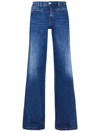 Liu •jo Bottom-up Jeans In Blue