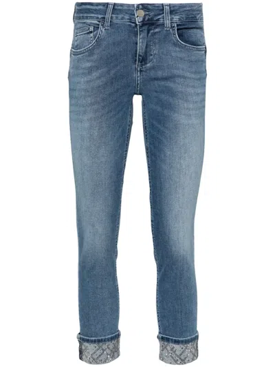Liu •jo Liu Jo Long Blue Jeans With Rolled-up Cuffs