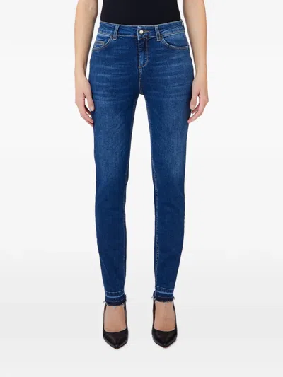 Liu •jo Bottom Up Skinny Jeans In Blue