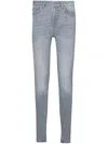Liu •jo Bottom Up Skinny Jeans In Grey