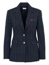 Liu •jo Bouclé Blazer In Blue