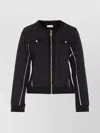 Liu •jo Zippered Casual Jacket In Black