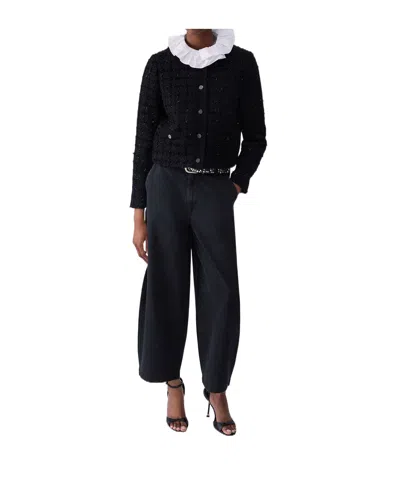 Liu •jo Bouclé Jacket In Black